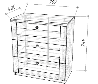 Комод София РАХ - 1 МДФ