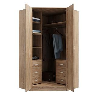 Шкаф угловой Алиса - 4 Дуб Сонома