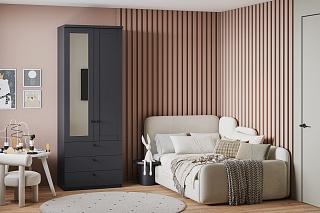 Шкаф распашной София РАХ - 18 МДФ Графит