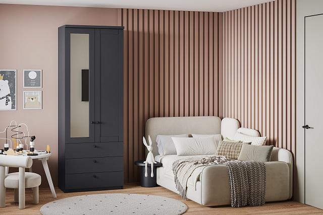 Шкаф распашной София РАХ - 18 МДФ Графит