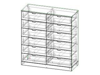Комод Генри - 14 МДФ Белый