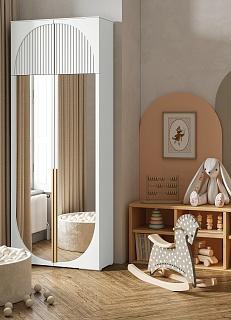 Шкаф распашной Брей - 1.2 с антресолью Белый