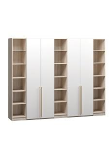 Шкаф распашной Хейсон - 11 Дуб Сонома / Белый