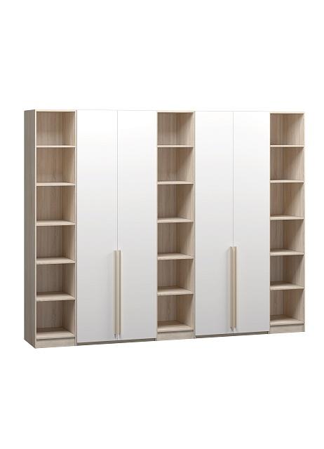 Шкаф распашной Хейсон - 11 Дуб Сонома / Белый