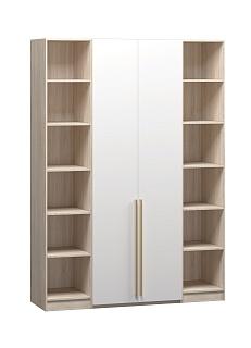 Шкаф распашной Хейсон - 24 Дуб Сонома / Белый