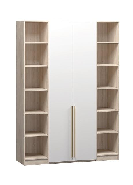 Шкаф распашной Хейсон - 24 Дуб Сонома / Белый