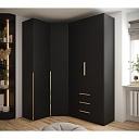 Шкаф угловой Мори - 13 Черный