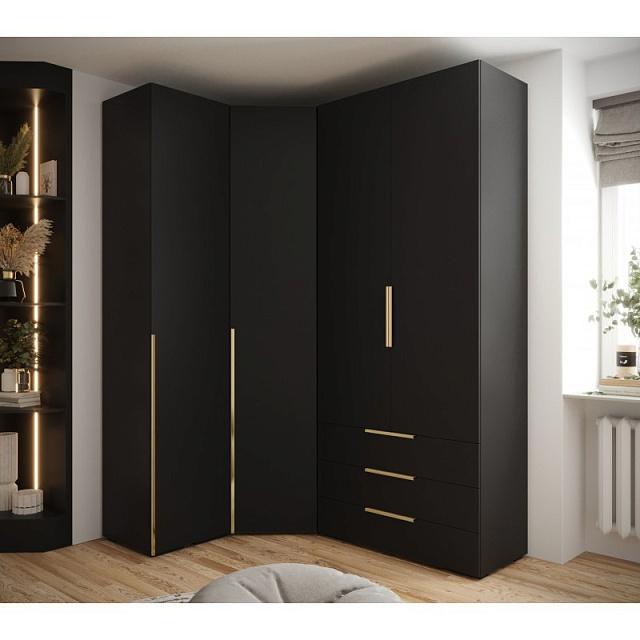 Шкаф угловой Мори - 13 Черный