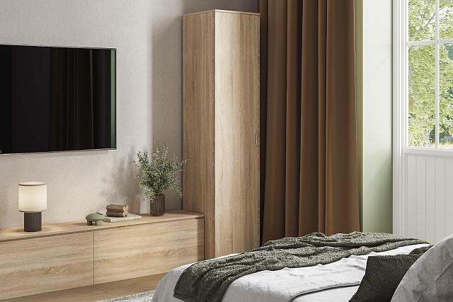 Шкаф распашной Лайт-1 Платье Дуб Сонома