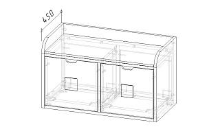 Стеллаж Kids - 9 Пастельно-Синий