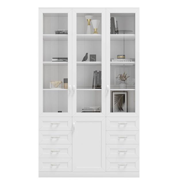 Книжный шкаф Библиограф - 3 №9 Белый