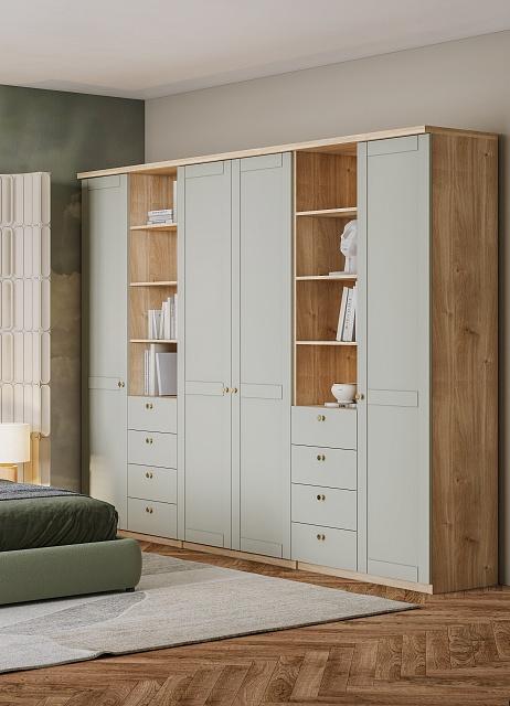 Шкаф распашной София РАХ - 27 МДФ Кастелло Медовый / Кашемир