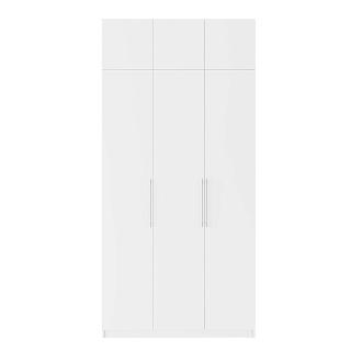 Шкаф распашной Калифорния - 3 с антресолью Белый