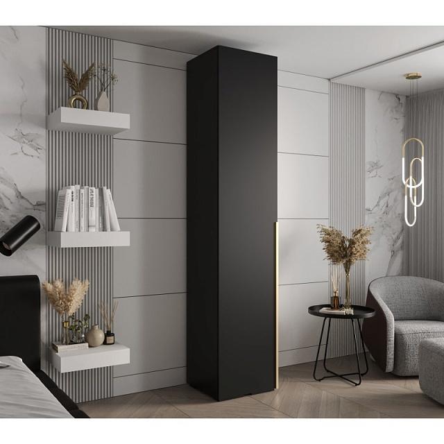 Шкаф распашной Мори - 1 Черный