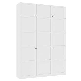 Шкаф распашной Скаген - 3 с антресолью Белый