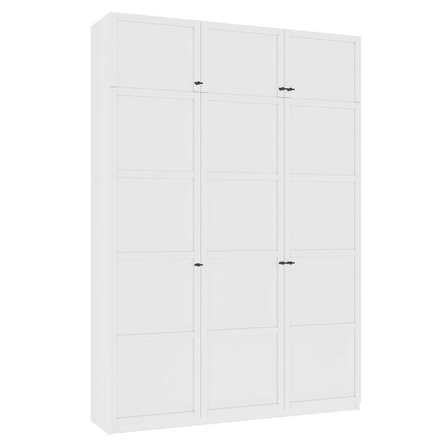 Шкаф распашной Скаген - 3 с антресолью Белый