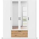 Шкаф распашной Бари - 2 Белый / Дуб Бунратти