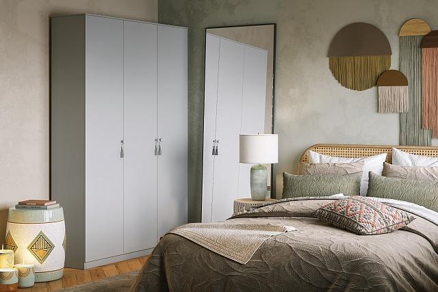 Шкаф распашной Монтана - 3 Стальной Серый