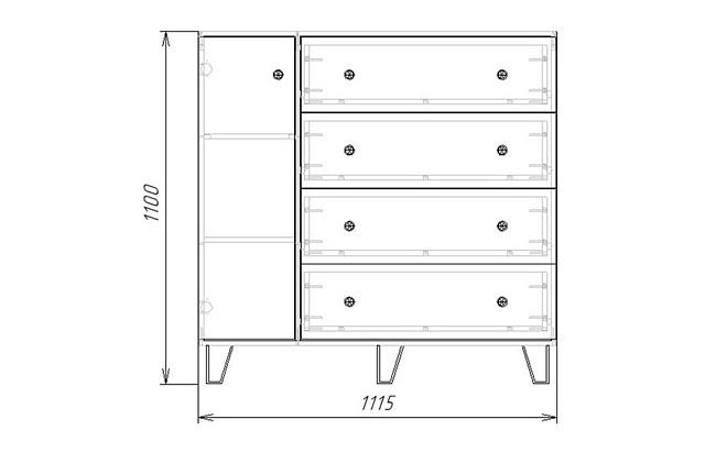 Комод Колорадо - 5 МДФ