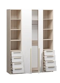 Шкаф распашной Хейсон - 25 Дуб Сонома / Белый