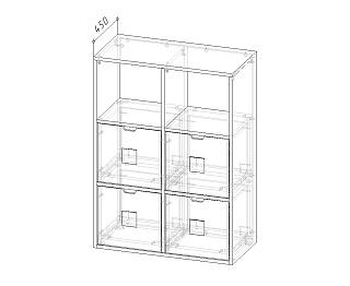 Стеллаж Kids - 10 Пастельно-Синий