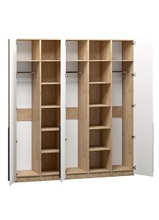 Шкаф распашной Хейсон - 14 Дуб Золотистый / Белый