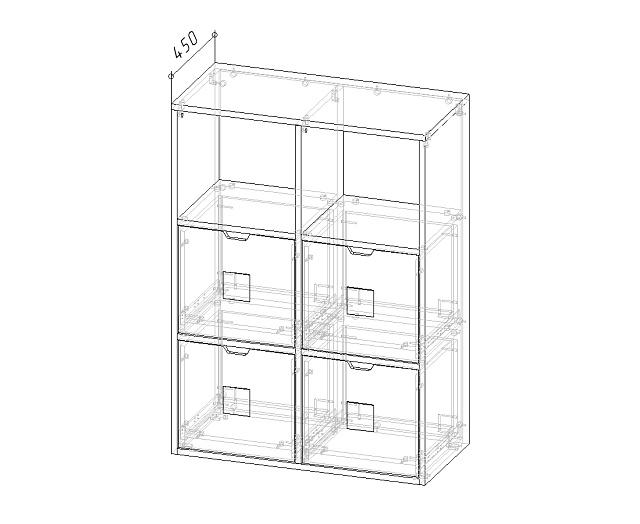 Стеллаж Kids - 10 Розовый Лайт