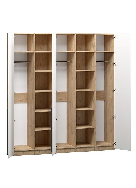 Шкаф распашной Хейсон - 14 Дуб Золотистый / Белый