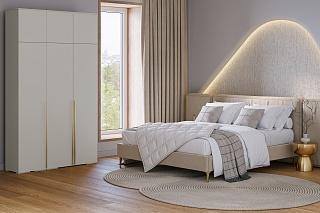 Шкаф распашной Эдинбург - 3 с антресолью Кашемир