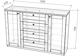 Комод София РАХ - 6 МДФ