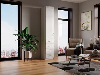 Шкаф распашной Стелла - 19 Белый