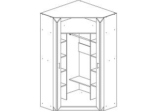 Шкаф угловой Гармошка - 2
