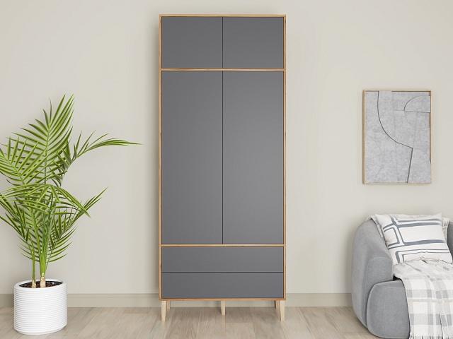 Шкаф распашной Скарлет - 11 Графит