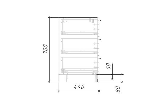 Комод Лорена Пакс - 3 Графит