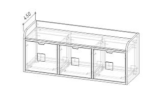 Стеллаж Kids - 8 Пастельно-Синий