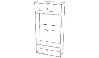 Шкаф распашной Марвин Йорк - 2 Графит