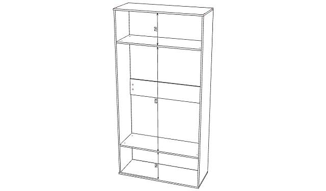 Шкаф распашной Марвин Йорк - 2 Милк