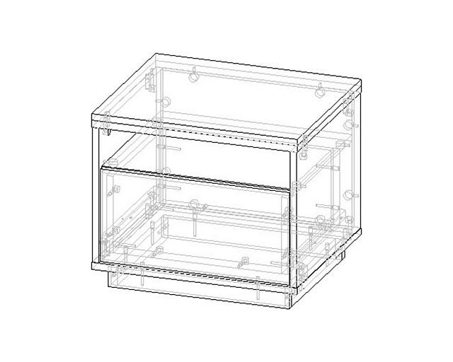 Тумба прикроватная Бостон Черный