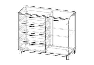 Комод Техас - 2 МДФ