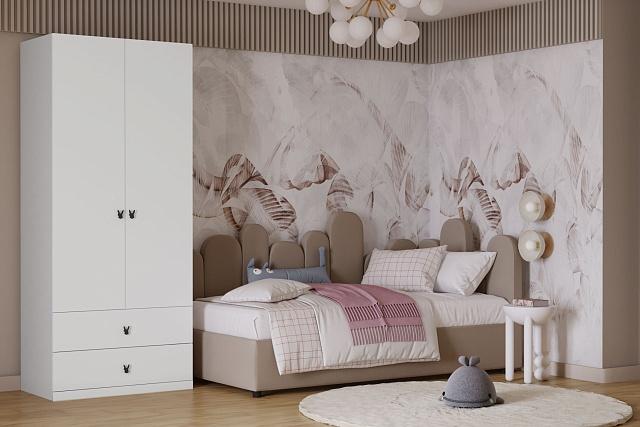 Шкаф распашной Банни - 2.2 МДФ Белый