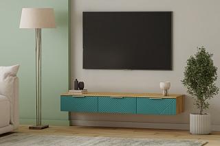 Тумба под ТВ Салерно NEW 3 Аквамарин