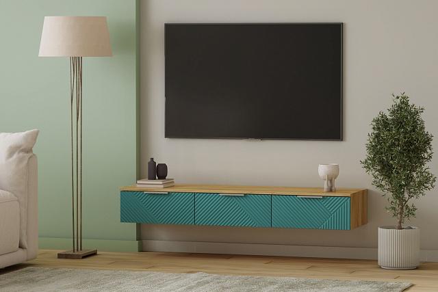 Тумба под ТВ Салерно NEW 3 Аквамарин