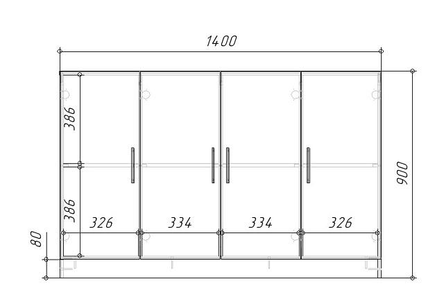 Комод Эверест - 4 МДФ Белый