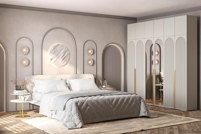 Шкаф распашной Рослин - 6.1 с антресолью Кашемир