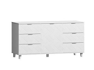 Комод Марвин 33 фрезеровка 3 Белый