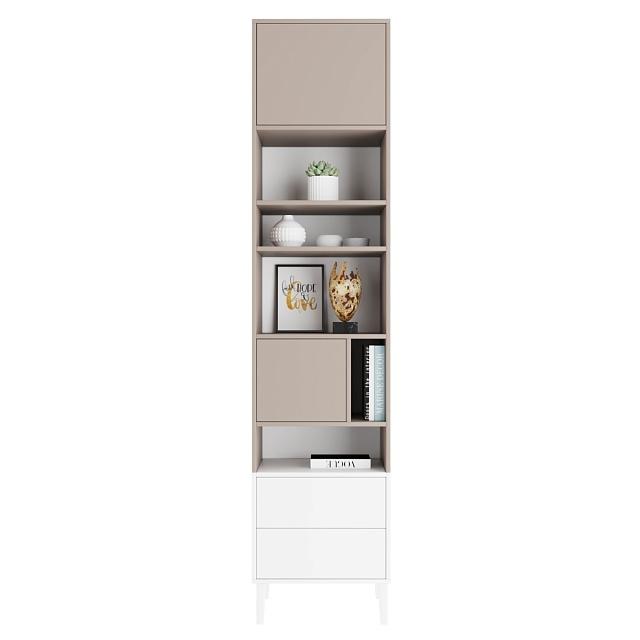 Стеллаж Скарлет - 6 Белый / Кашемир