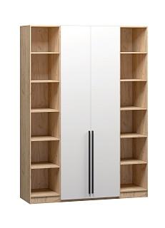 Шкаф распашной Хейсон - 24 Дуб Золотистый / Белый