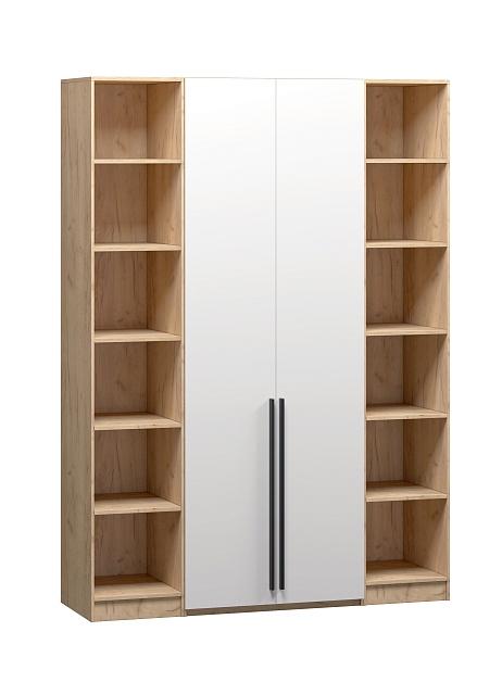 Шкаф распашной Хейсон - 24 Дуб Золотистый / Белый