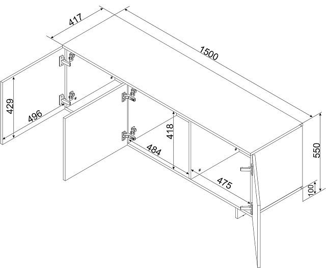 Тумба под ТВ Алма - 2