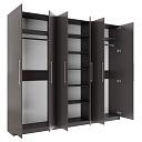 Шкаф распашной Калифорния - 6 Графит